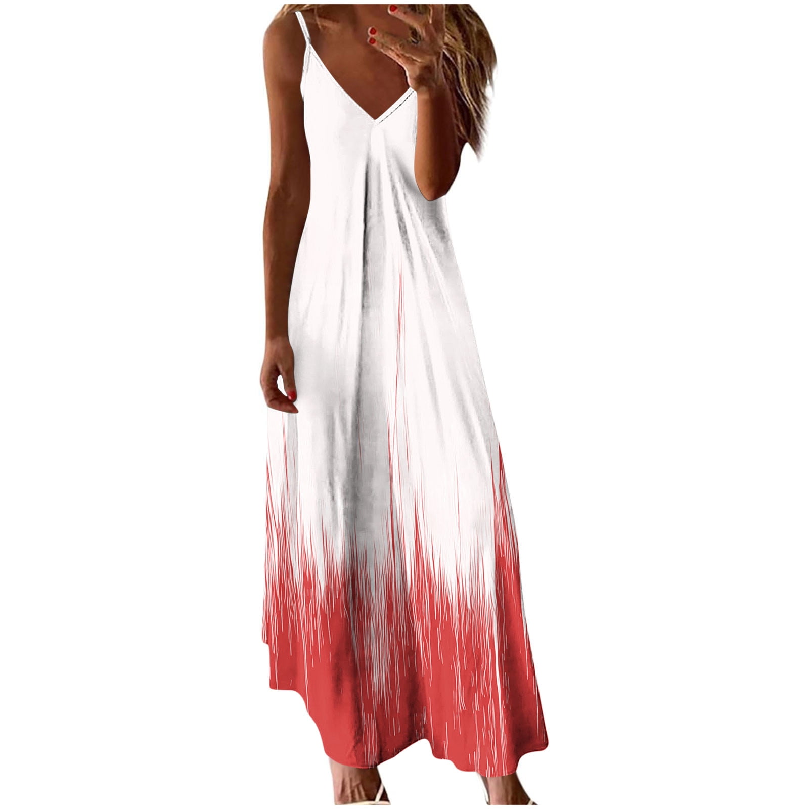 Ashirexll Womens Summer Dresses, Casual Dresses for Women, Fashion Sleeveless Gradient Color Suspender Style Dress, Women's, Green Ashirexll Womens Summer Dresses, Casual Dresses for Women, Fashion Sleeveless Gradient Color Suspender Style Dress, Women's, Green