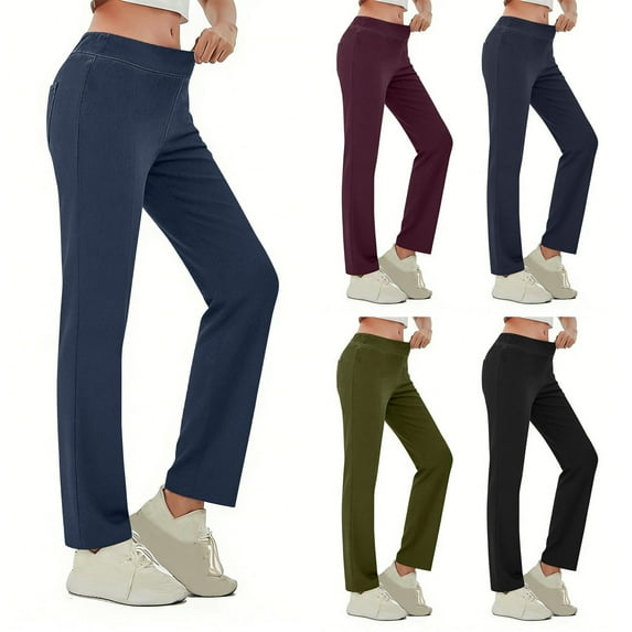 Ashirexll Womens Summer Pants, Yoga Pants Women, Fashion Pull Stretchy High Waisted Jean Denim-Like Trousers