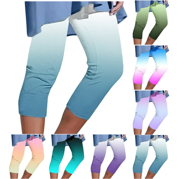 Ashirexll Womens Summer Pants, Yoga Pants Women, Sports Solid Color Beach Yoga Capri Pants Casual Trousers