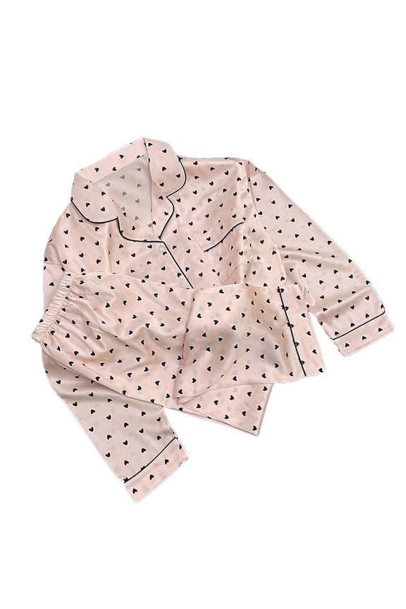 Womens Two Piece Sets, Fuzzy Pajamas for Women, 2PC Fashion Casual Long Sleeve Blouse and Pants Pajama Suit