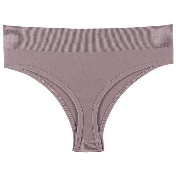 Ashirexll Womens Underwear, Breathable Underwear for Women, Solid Color Underwear Sexy Underwear Bikini Panties Silky Comfy Yoga Panties Gray B XXL