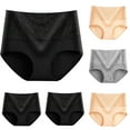 thumbnail image 1 of Ashirexll Womens Underwear, Panties for Women, Cotton High Waist Underwear Women Sexy Soft Stretch Panties Comfortable Period Underwear Briefs 5 Pack Yellow 3XL, 1 of 3