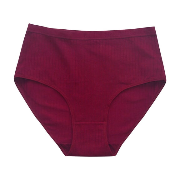 Ashirexll Womens Underwear, Panties for Women, High Waist Fashion Briefs Comfortable Underwear Causal Soft Stretchy Panties Briefs Red XL