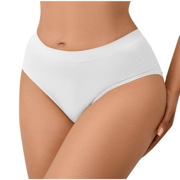 Ashirexll Womens Underwear Plus Size Solid Color Removable Hip Pads Fake Hip with Sponge Waist Pad Panties for Women White XL