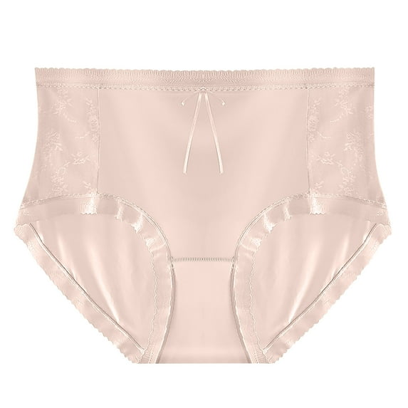 Ashirexll Womens Underwear Solid Color Plus Size Lightweight Plastic Version Seamless Soft Breathable Comfortable Underwear Pink 4XL