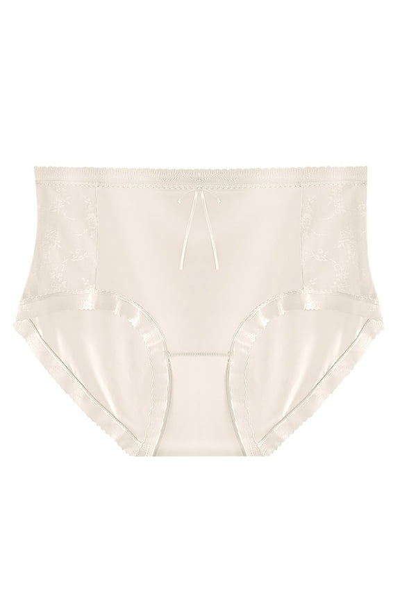 Womens Underwear Solid Color Plus Size Lightweight Plastic Version Seamless Soft Breathable Comfortable Underwear White 3XL