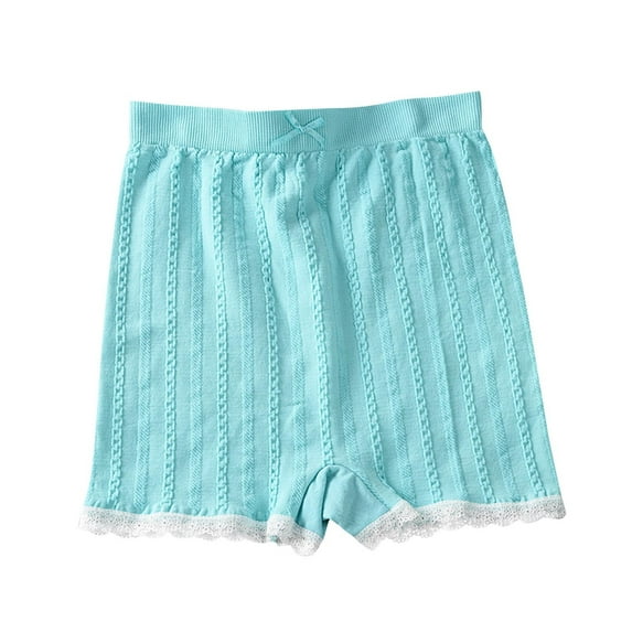 Ashirexll Womens Underwear Solid Color Seamless Lace Lace Cotton Slip Seamless Mid Waist Underwear Pants Blue Free Size