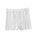 thumbnail image 1 of Ashirexll Womens Underwear Solid Color Seamless Lace Lace Cotton Slip Seamless Mid Waist Underwear Pants White Free Size, 1 of 1