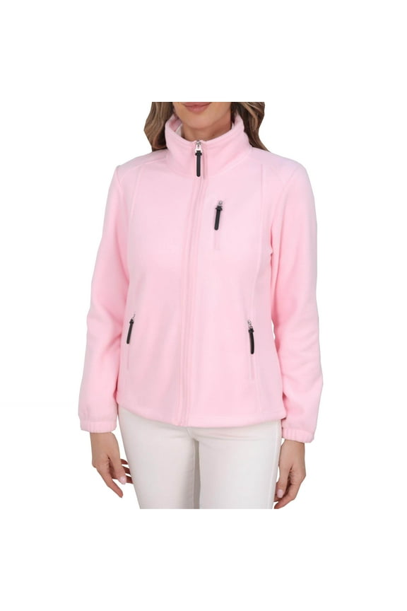 Womens Winter Coats, Womens Fleece Coats, Casual Colored All Purpose Full Zip Multi Pocket Long Sleeve Fleece Jacket