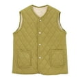 thumbnail image 1 of Ashirexll Womens Winter Coats, Womens Vests Outerwear Warm Winter Sleeveless Top In Solid Color Thick Flannel With Fleece Lining, 1 of 3