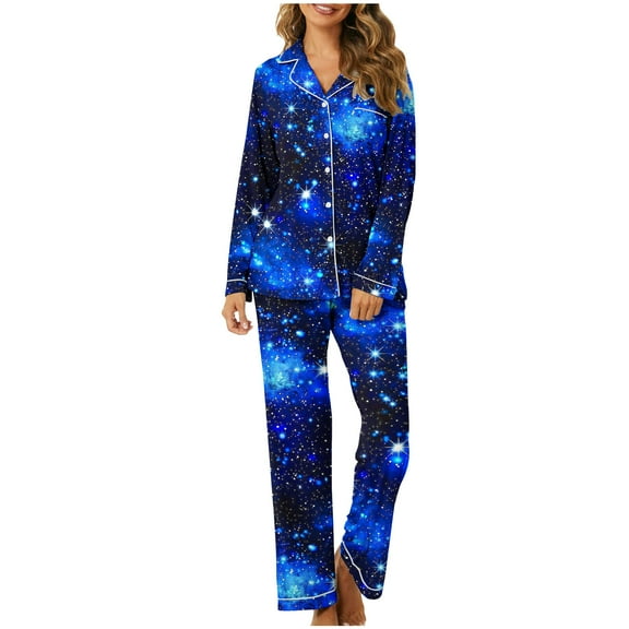 Ashirexll Womens Winter Sets, Fuzzy Pajamas for Women, Long Sleeve Long Pants Couple Pajamas Home Clothes Set for Women