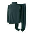 thumbnail image 1 of Ashirexll Womens Winter Sets, Womens 2 Piece Outfits, Double Sided German Brushed Thermal Set Half High Collar Long Sleeve Top and Leggings, 1 of 6