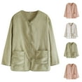 thumbnail image 1 of Ashirexll Womens Winter Tops Long Sleeve Tops Fashion Casual Loose Solid Color Jacket Top for Women, 1 of 3