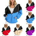 thumbnail image 1 of Ashirexll Zip Up Hoodie Women, Winter Tops for Women, Casual Printed Zippered Long Sleeve Hooded Jacket, 1 of 5