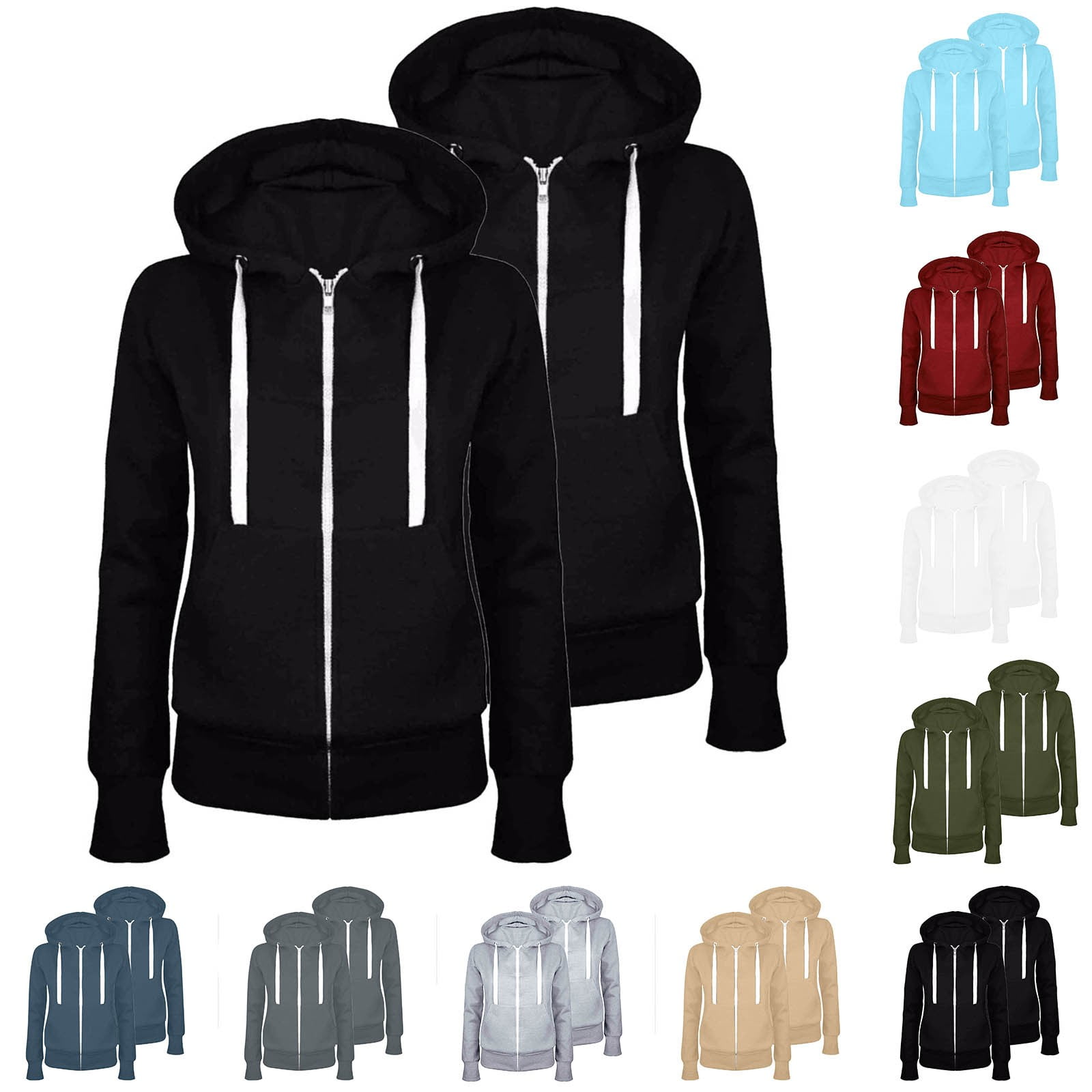 Cozy Embroidered Winter Zip Top-Bust 36 to 40