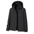 thumbnail image 1 of Ashirexll Zip Up Hoodie Womens Hoodies Winter Tops Long Sleeve Casual Solid Color Waterproof Windbreaker Rain Jacket with Pocket, 1 of 6