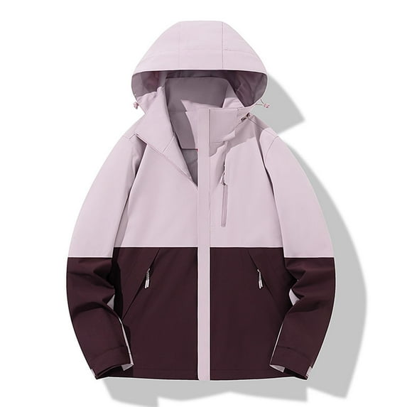 Ashirexll Zip up Hoodie Women, Winter Coats for Women Fall Long Sleeve Zipper Solid Color Windproof Casual Jacket
