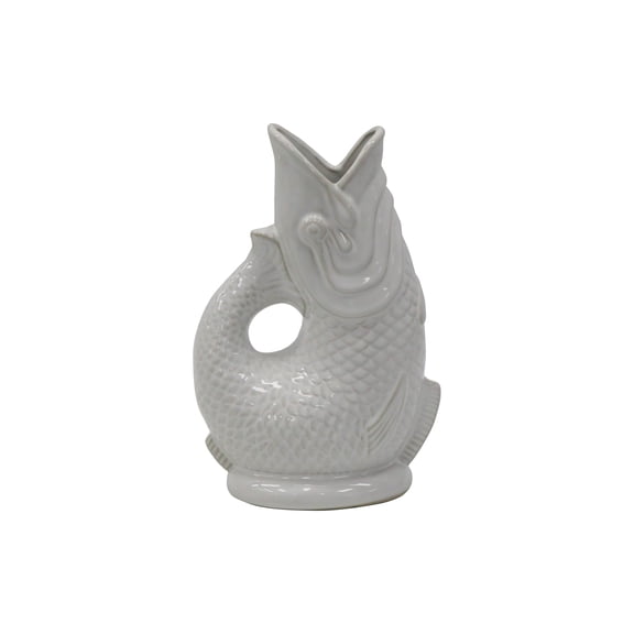 Ashland 10.5" Ceramic Fish Vase , Summer Home Decor