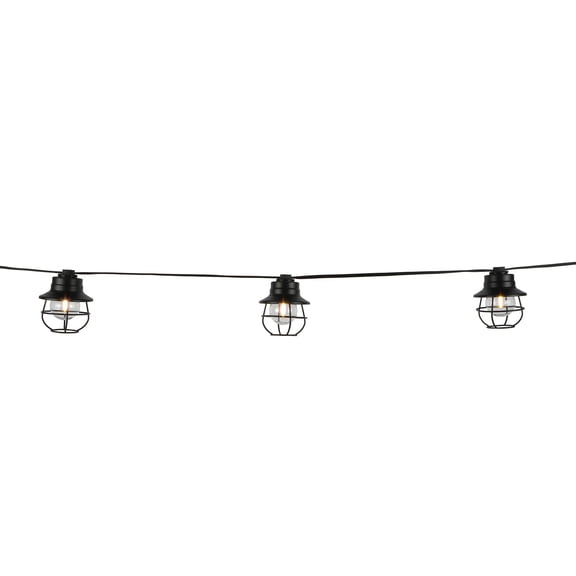 Ashland 10ct. Black Cafe LED String Lights , Summer Outdoor Home Decor