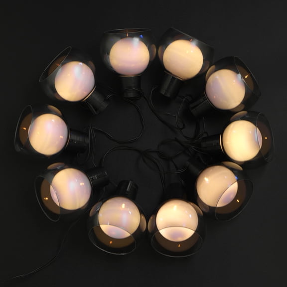 Ashland 10ct. Gray Bowl Shade String Lights , Summer Outdoor Home Decor