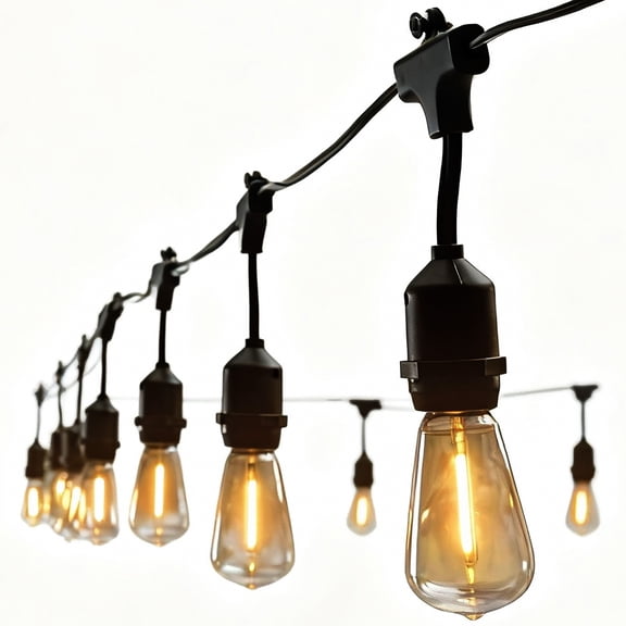 Ashland 10ct. Shatterproof Edison LED Solar String Lights , Summer Outdoor Home Decor