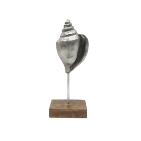 Ashland 12.5" Silver Shell Tabletop Decor , Summer Home Decor