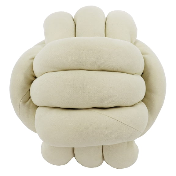 Ashland 13.2" x 12.3" White Knot Pillow , Summer Home Decor