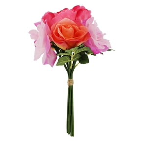 Ashland 14" Pink & Coral Peony & Rose Real Touch Bush , Summer Floral for Crafts, Occastions, and Home Decor