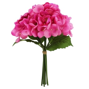 Ashland 14" Pink Hydrangea Real Touch Bush , Summer Floral for Crafts, Occastions, and Home Decor