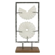 Ashland 16.25 Silver & White Floating Shells Tabletop Decor , Summer Home Decor