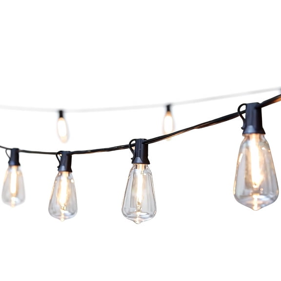 Ashland 16ct. Shatterproof Black Edison Bulbs LED String Lights , Summer Outdoor Home Decor