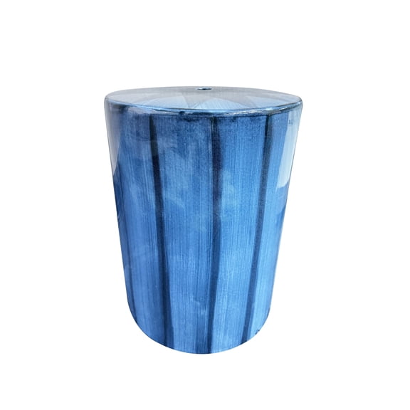Ashland 17.5" Blue Ceramic Stool , Summer Home Decor