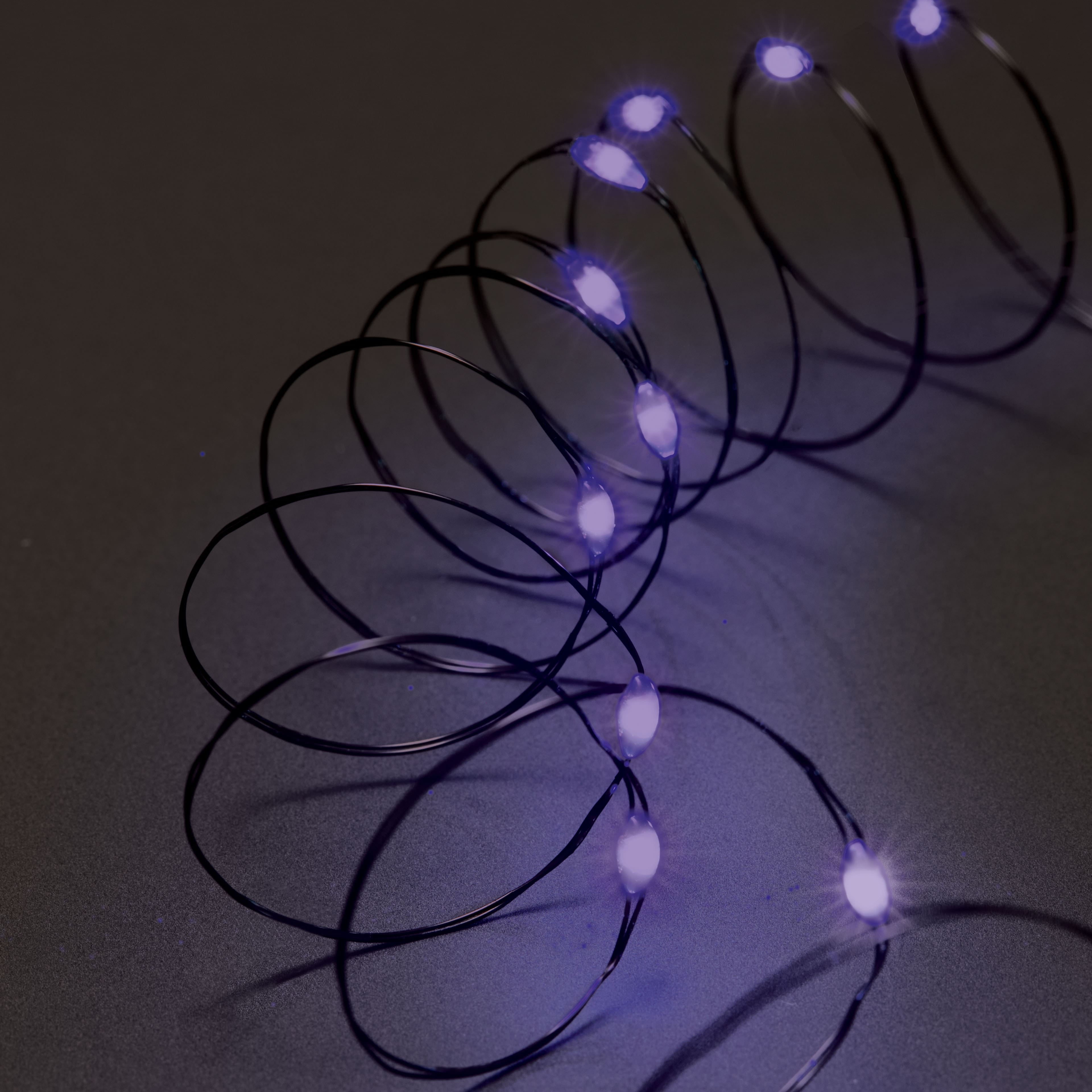 Ashland 50ct. Purple 8Function String Lights, Halloween Decorations