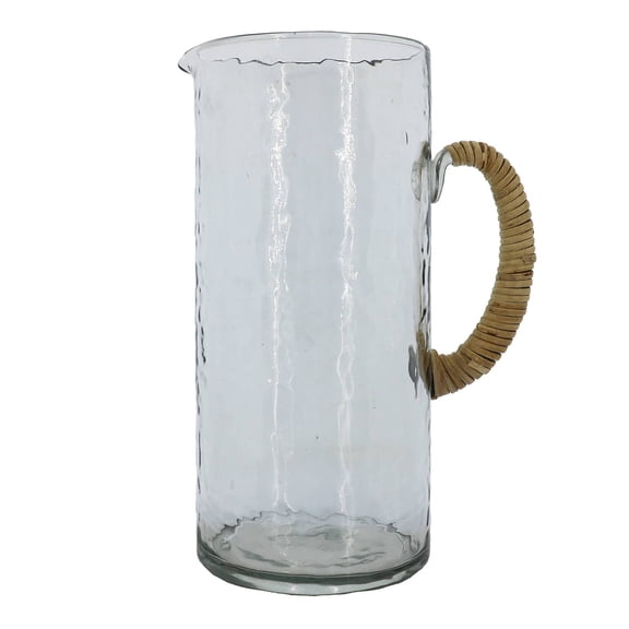 Ashland 59oz. Clear Glass Jar with Rattan Handle , Summer Home Decor