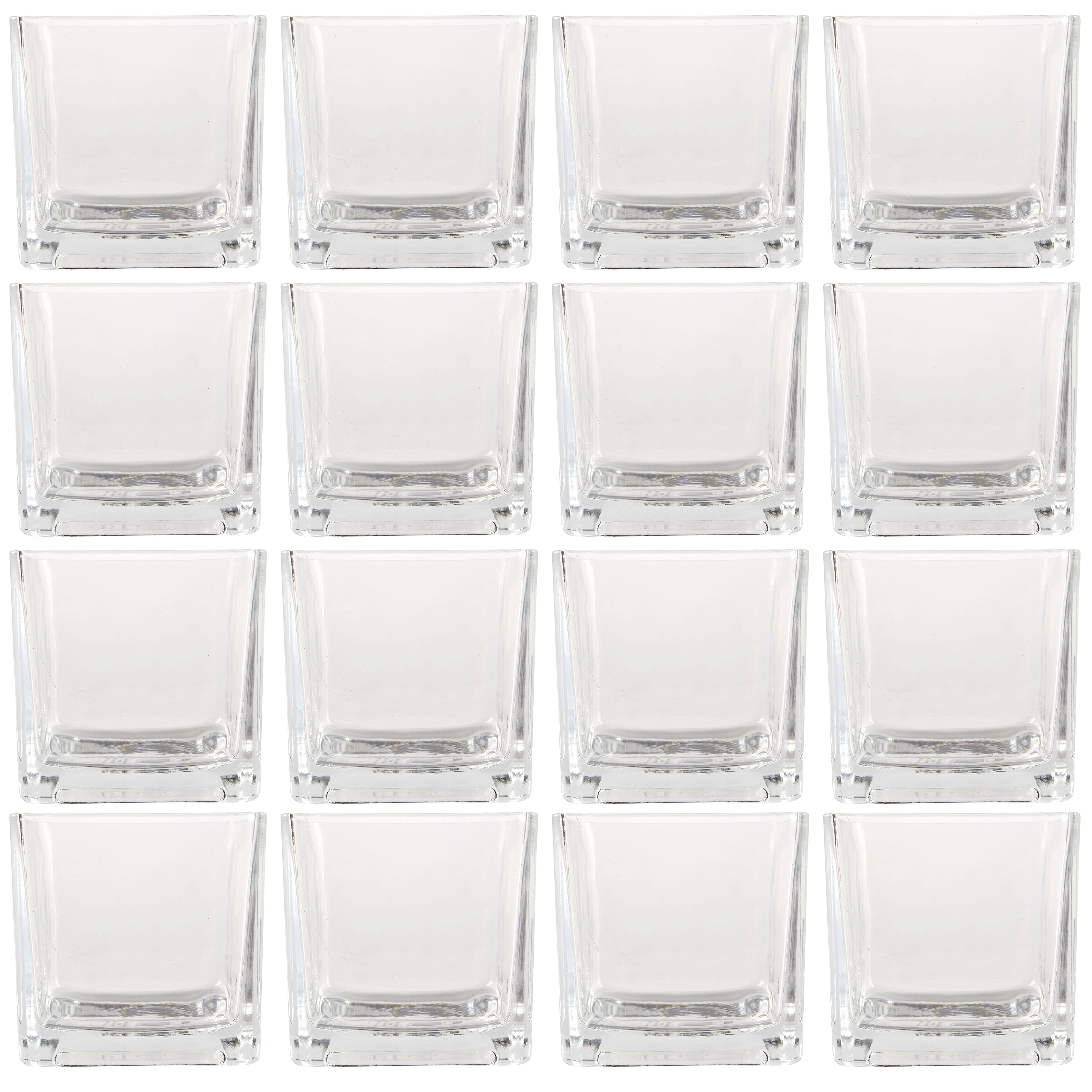 Ashland 6" Cube Table Decoration Clear Glass Vase, Set of 12