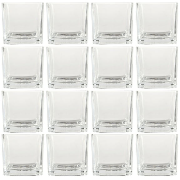 Ashland 6" Cube Table Decoration Clear Glass Vase, Set of 12