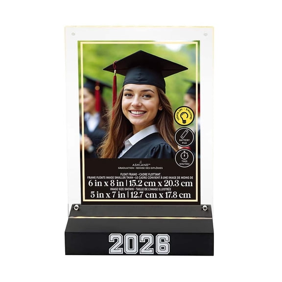 Ashland 6" x 8" Black 2025 Tabletop Float Frame, Graduation