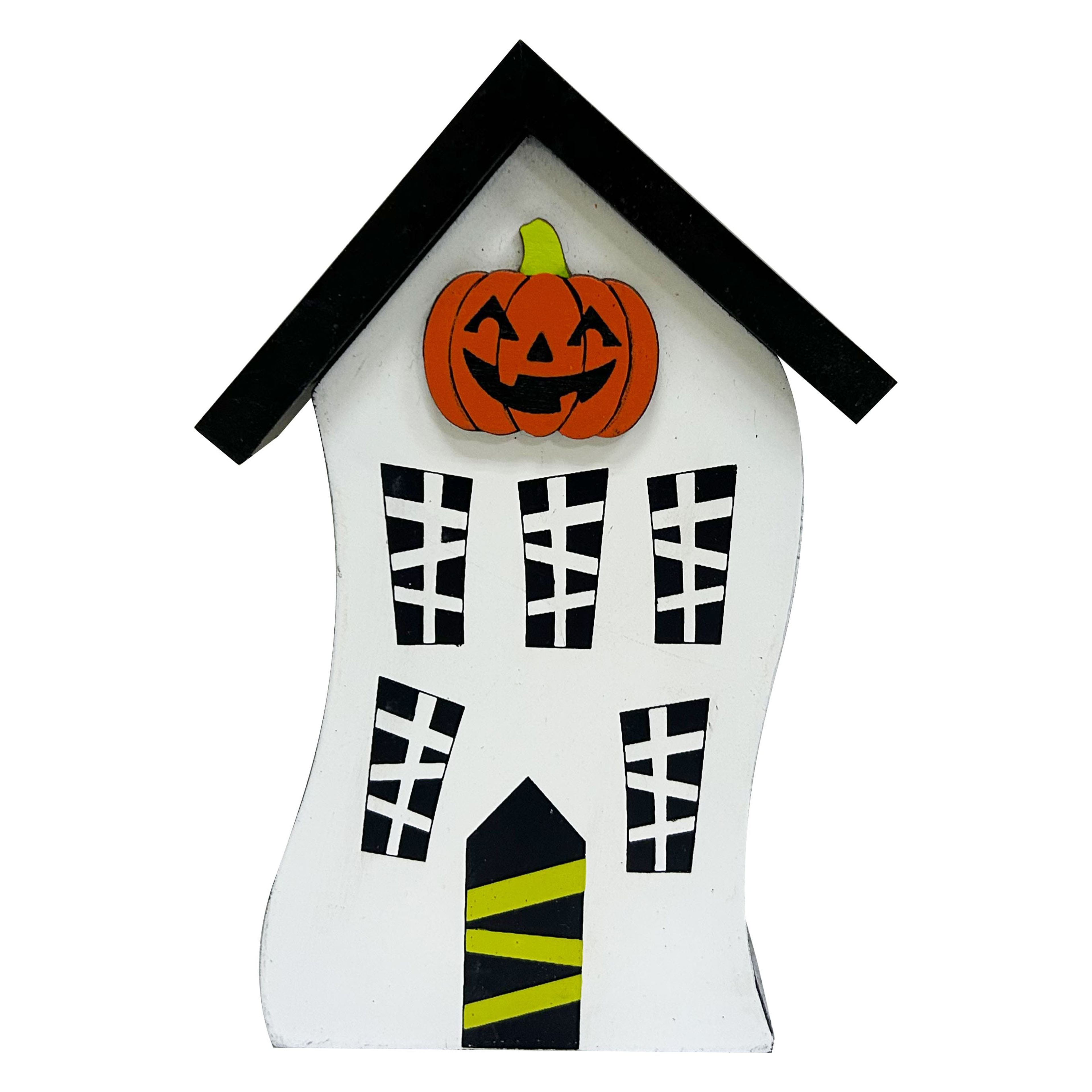 Ashland 7.8”; White Haunted House Tabletop Accent, Halloween