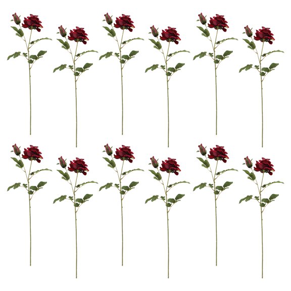 Ashland Burgundy Velvet Rose Stem, 29.5", 12 Pack