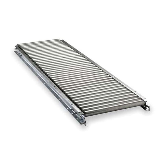 Ashland Conveyor Roller Conveyor,10 ft. L, 10BF 11F10EG15B10