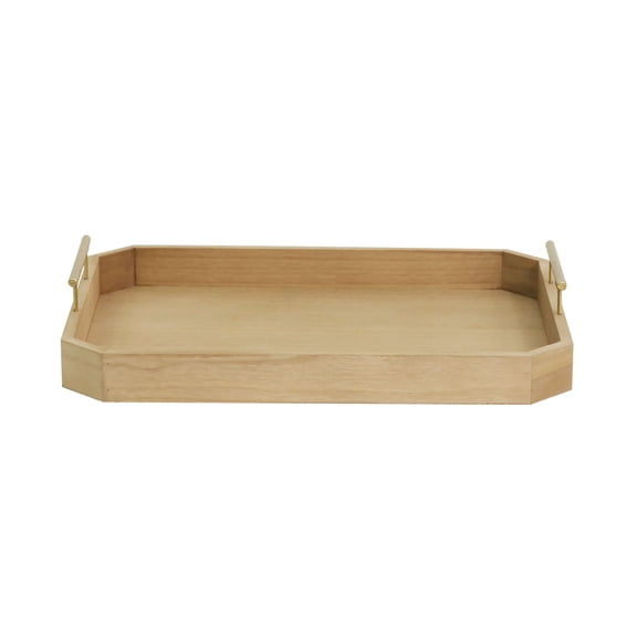 Ashland Decorative Tray - Chic Rectangular Flameless Candle Display - Gold - 15.75" x 11.81" - 1-Pack
