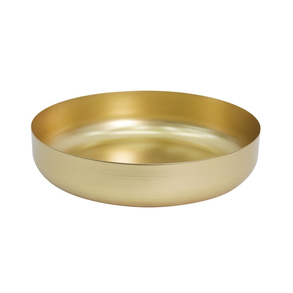 Ashland Decorative Tray - Chic Round Iron Candle Display - Gold - 14" Diameter - 1-Pack