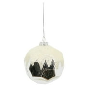 Ashland Glass White Glittery Frosted Snowball Christmas Ornament