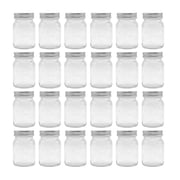 Ashland Heritage Clear Glass Food Storage Jar & Container with Galvanized Lid 24 Count