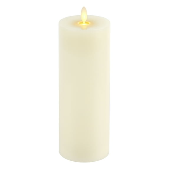 Ashland LED Pillar Candle - Moving Faux Flame - Unscented - Ivory - 3 ...