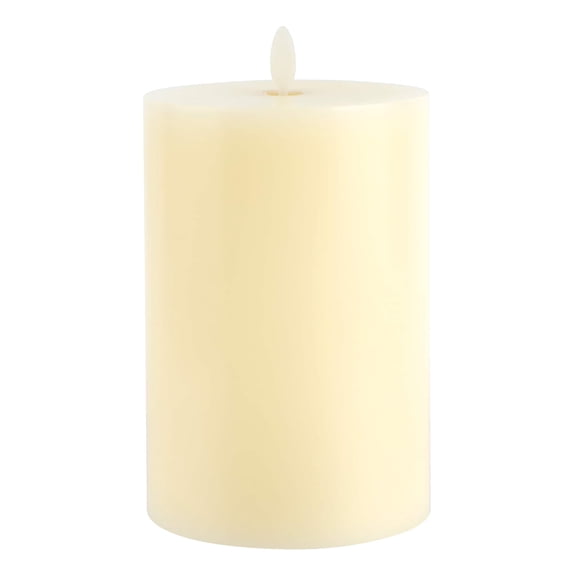 Ashland LED Pillar Candle - Moving Faux Flame - Unscented - Ivory - 4" x 6" - 1-Pack