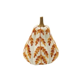 Ashland Leaf Pumpkin Tabletop Decor Orange 9.5" fall decor