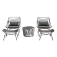 thumbnail image 1 of Ashland Modern 3-Piece Patio Conversation Set with Foot Ottomans in Gray, 1 of 18