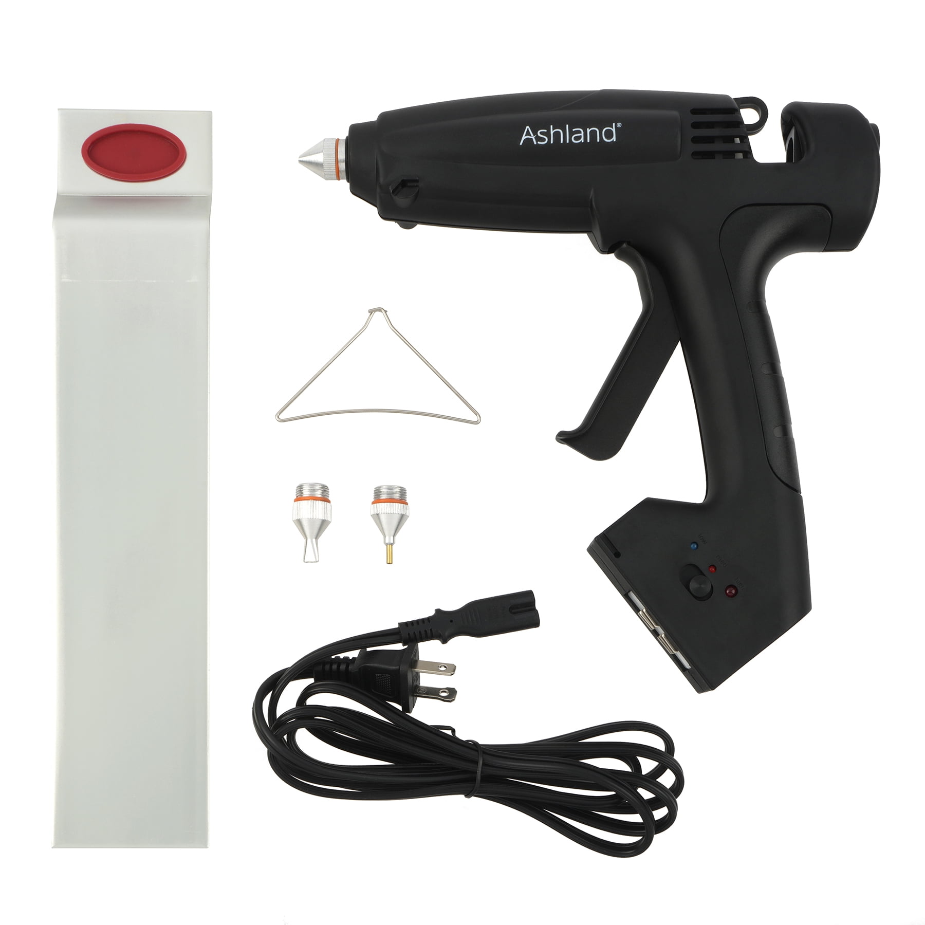 Ashland Professional 3-Temperature Glue Gun - Magnetic Stand & Auto Shut-Off - Black - 9.25" - 1-Pack