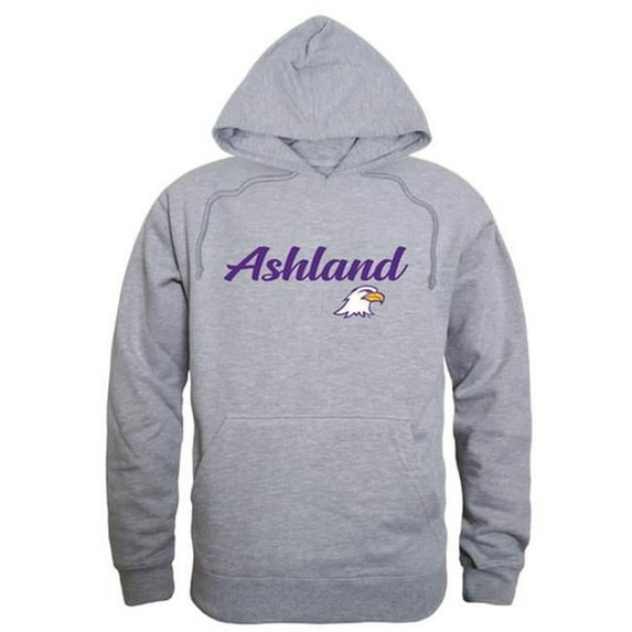 Ashland University Eagles Script Hoodie, Heather Grey - Extra Large